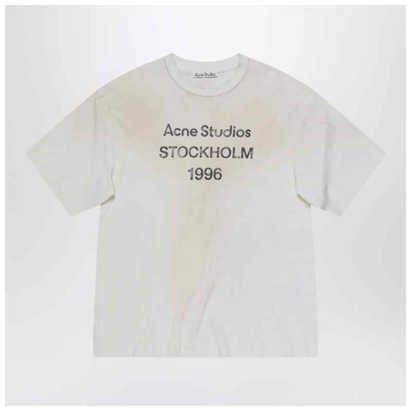 Acne Studios Logo T-shirt Relaxed fit Dusty White Acne Studios Logo T-shirt Relaxed fit Dusty White, theFeinheit