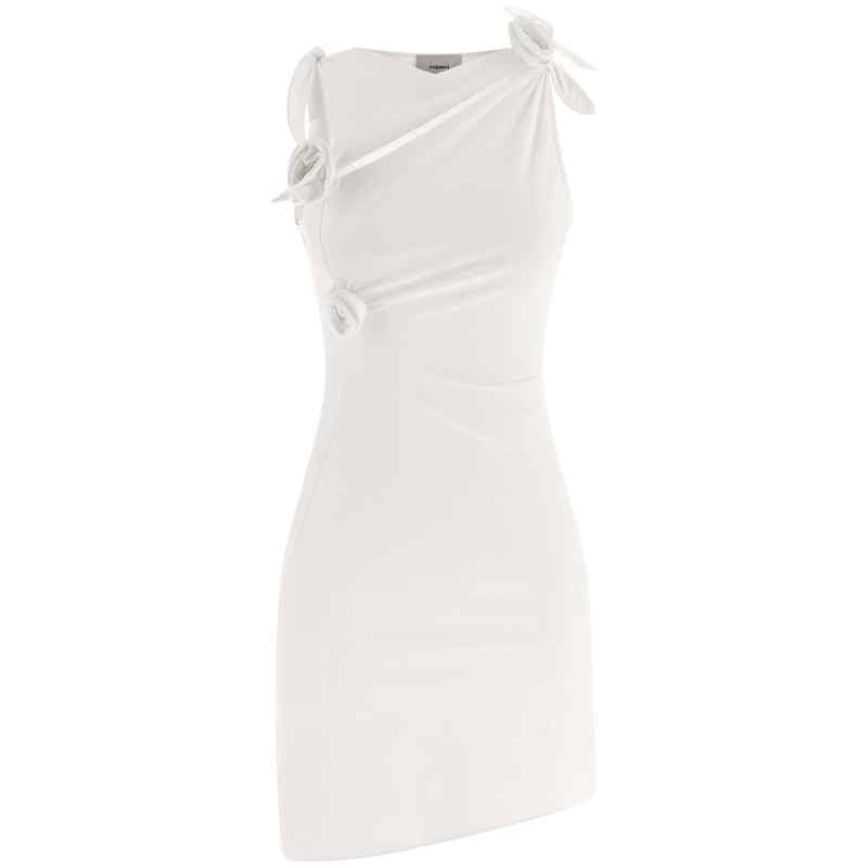 Coperni Asymmetric Flower Dress