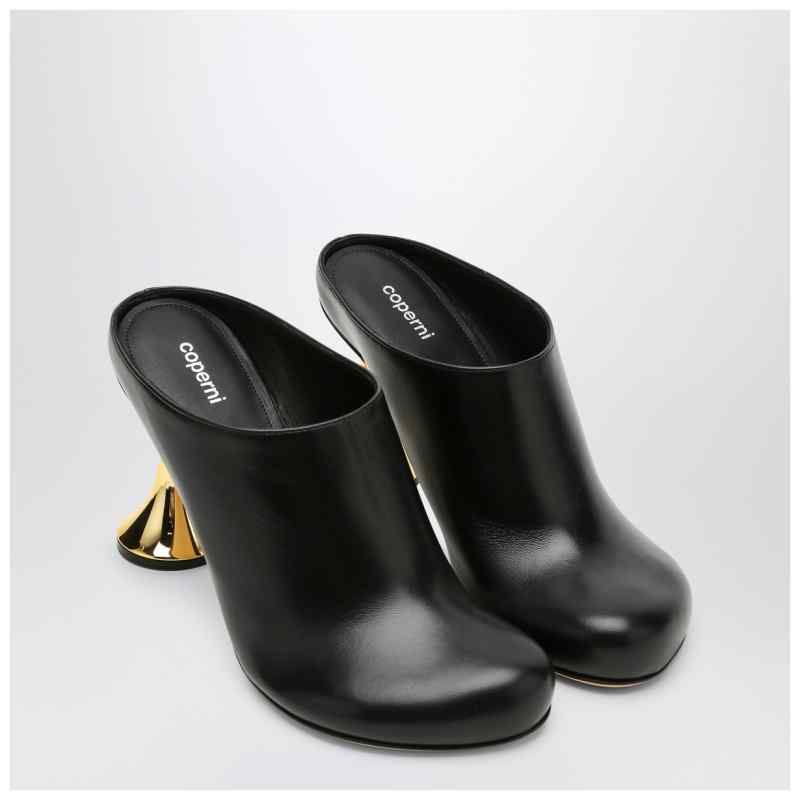 Coperni Orchestra Closed Mule Heel in black leather Coperni Orchestra Closed Mule Heel in black leather