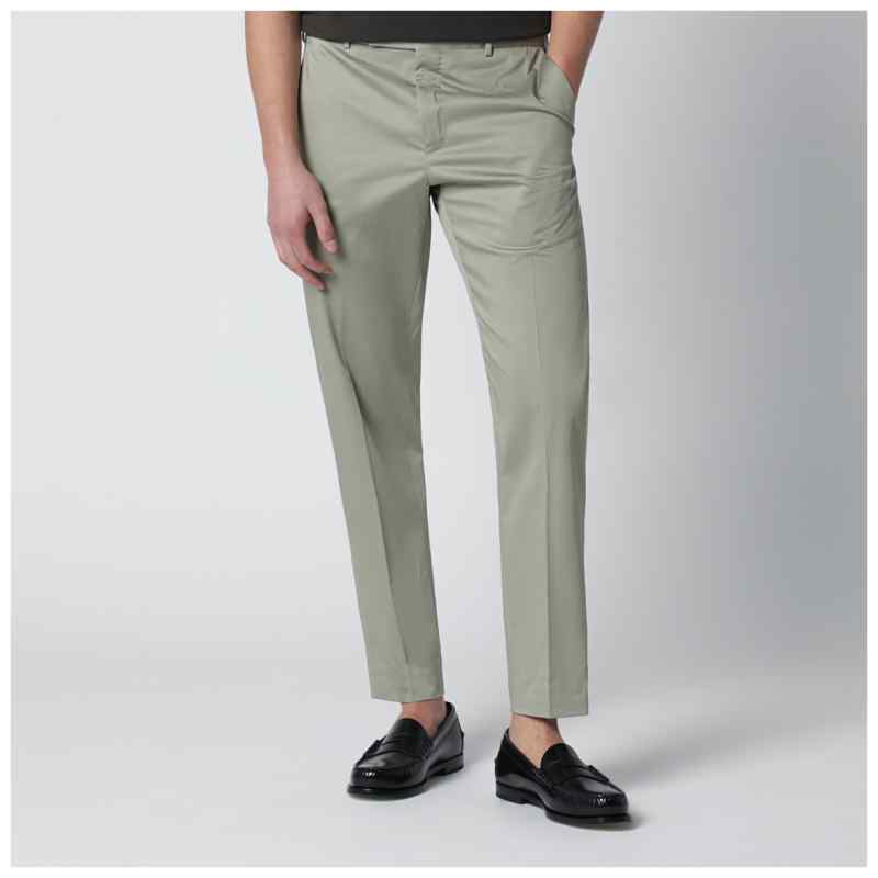 PT Torino Sage green cotton-blend trousers, theFeinheit