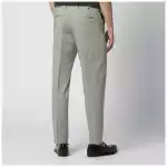 PT Torino Sage green cotton-blend trousers