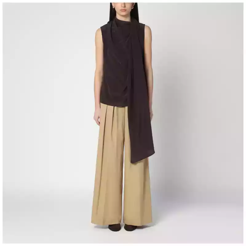 P.A.R.O.S.H. Brown silk blouse