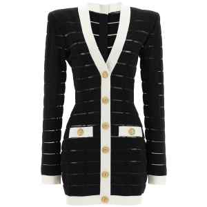 Balmain Two-tone Knit Dress