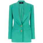 Balmain Logo Button Double-breasted Blazer