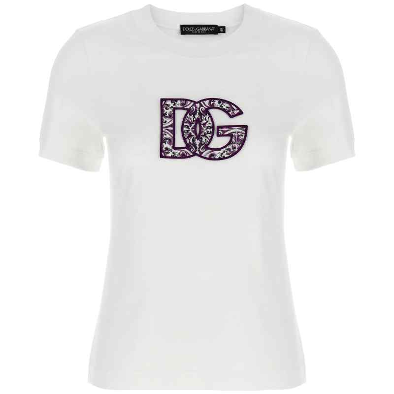 Dolce & Gabbana Maiolica Logo Patch T-shirt