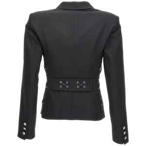 Alessandra Rich Single Breast Lace-up Blazer Jacket