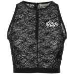 Alessandra Rich Rhinestone Lace Top