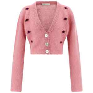 Alessandra Rich Carded Mohair Cardigan