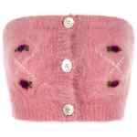 Alessandra Rich Carded Mohair Top