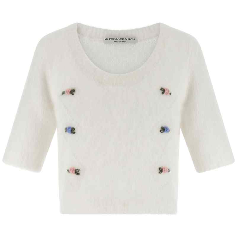 Alessandra Rich Carded Mohair Sweater