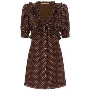 Alessandra Rich Polka Dot Mini Dress