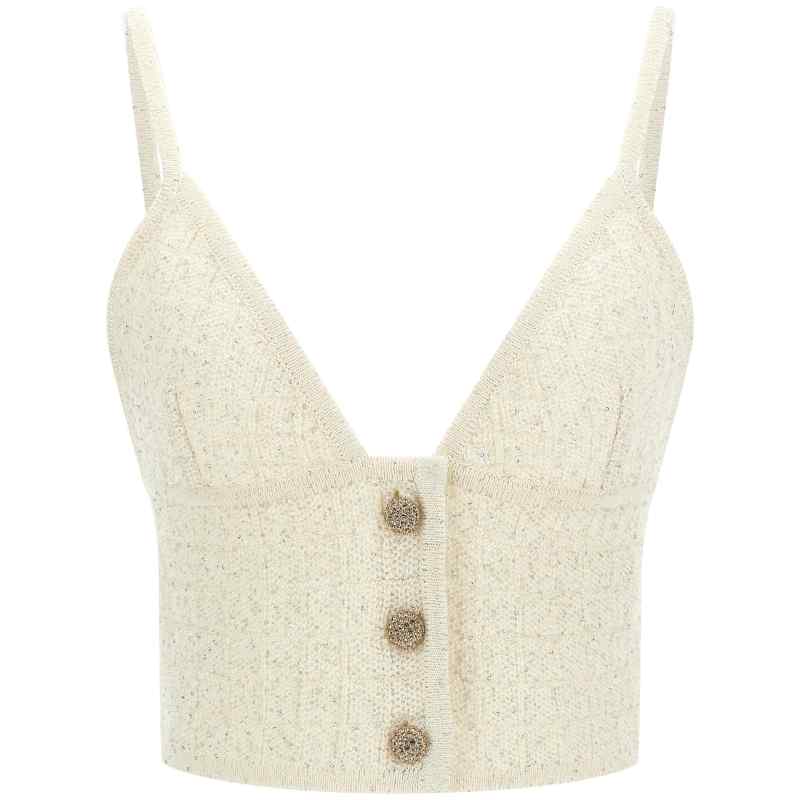 Alessandra Rich Sequin Top Alessandra Rich Sequin Top