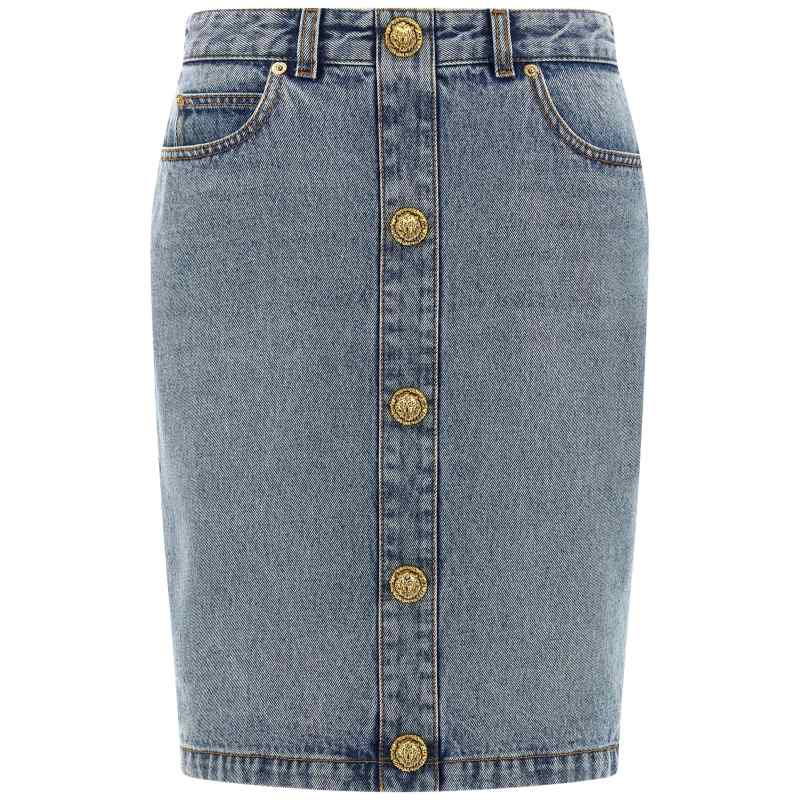 Balmain Denim Skirt