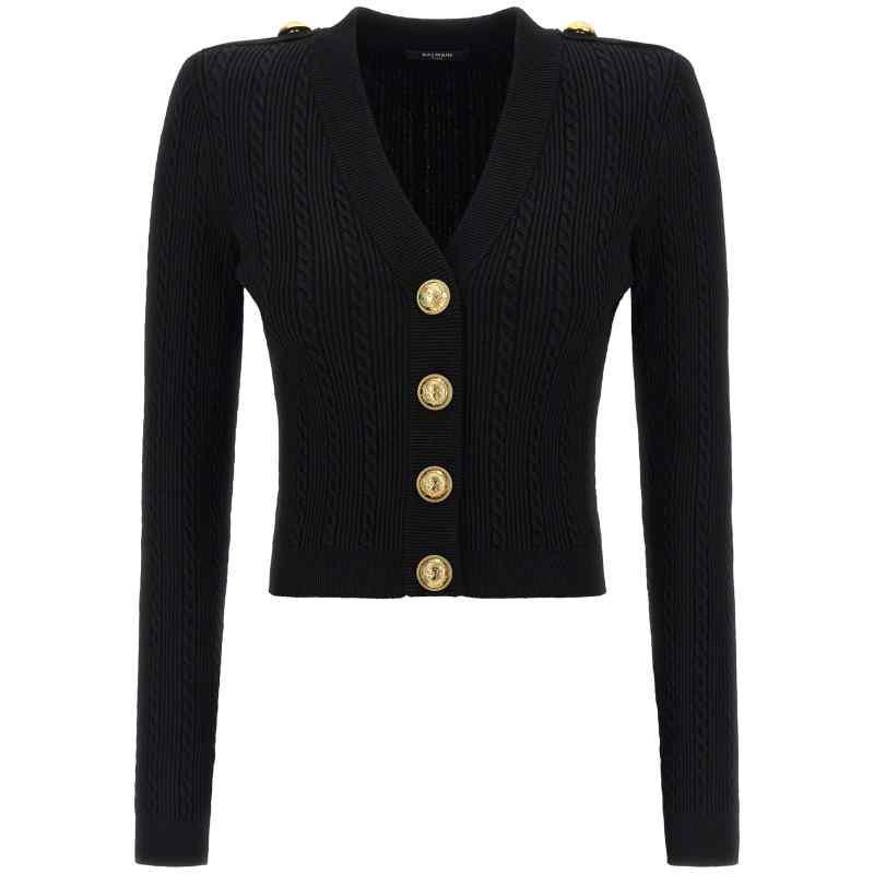Balmain Twisted Knit Cardigan