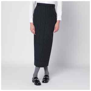 Thom Browne Navy blue pinstriped pencil skirt