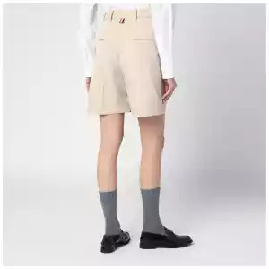 Thom Browne Khaki Bermuda shorts in cotton blend