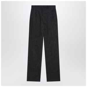 Max Mara Midnight blue trousers in cotton denim effect