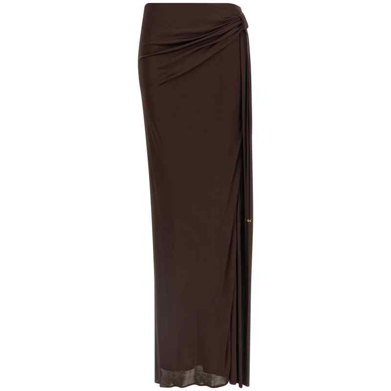 Elisabetta Franchi Shiny Viscose Skirt