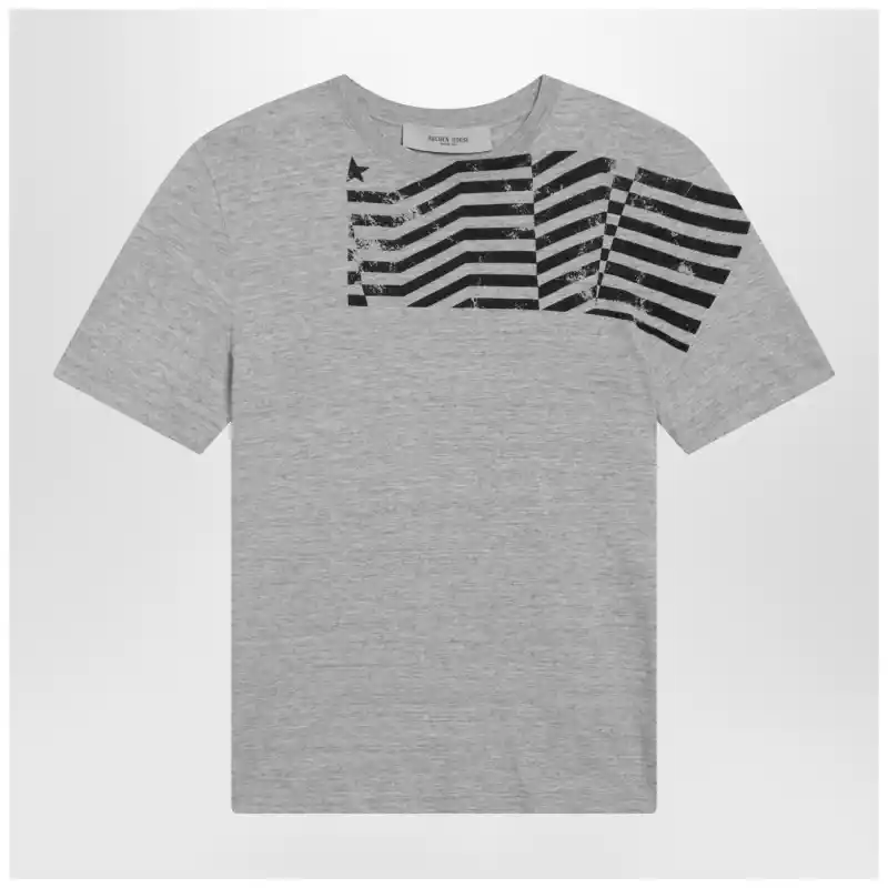 Golden Goose Grey T-shirt with logo print
