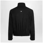 Ami Paris Black zip-up wool jacket