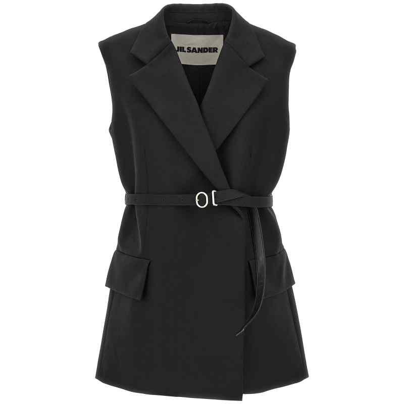 Jil Sander Belt Wool Vest