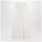 Jil Sander Wide cream trousers in silk blend