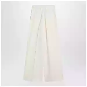 Jil Sander Wide cream trousers in silk blend