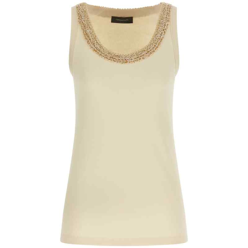 Fabiana Filippi Tweed Insert Top