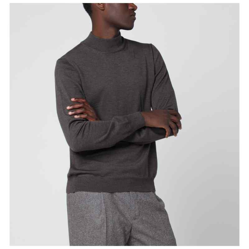 Tagliatore Taupe wool turtleneck sweater