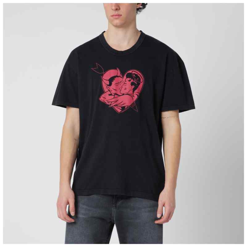 Our Legacy Black T-shirt with Love Story print