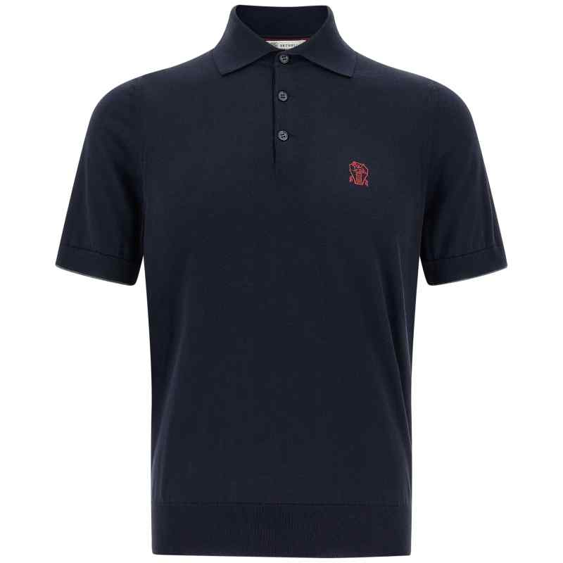 Brunello Cucinelli Logo Embroidery Polo Shirt Brunello Cucinelli Logo Embroidery Polo Shirt