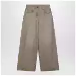 Brunello Cucinelli Wide-leg desert-colored jeans