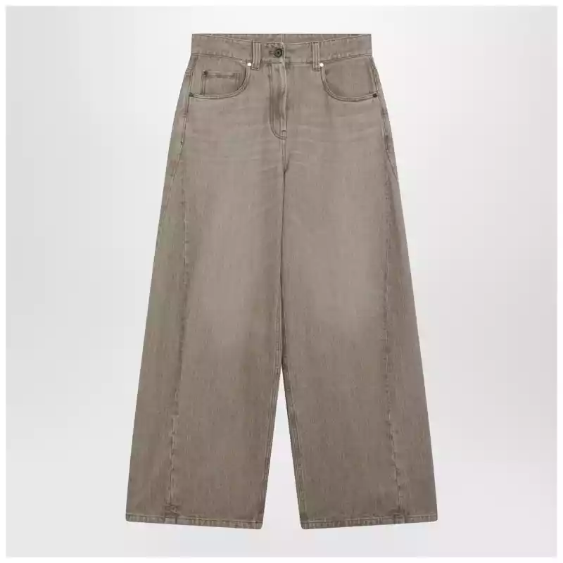 MA095P4059DE_S_CUCIN-C9037.x-1 Brunello Cucinelli Wide-leg desert-colored jeans