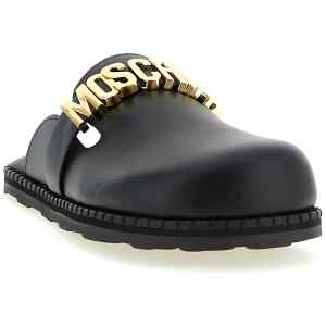 Moschino Leather Sabots
