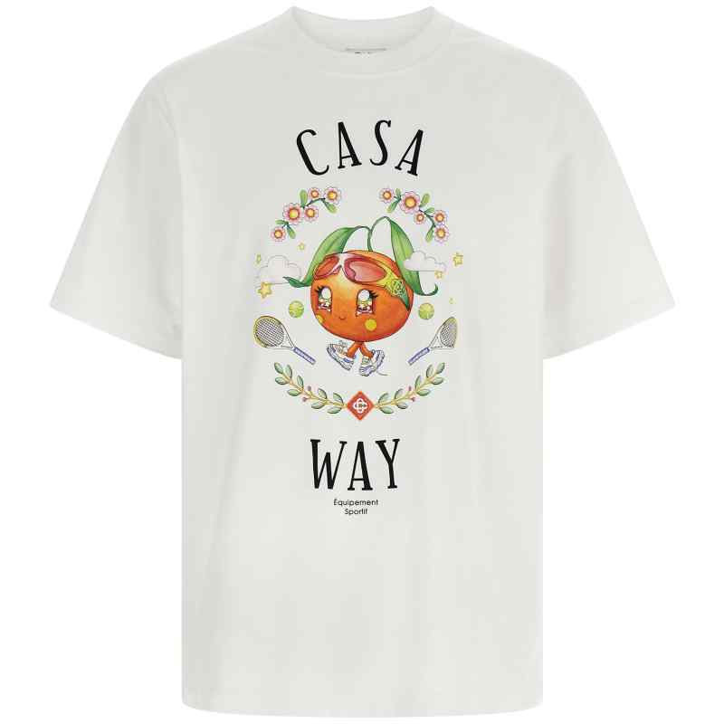 Casablanca Casa Way Orange Mascot T-shirt
