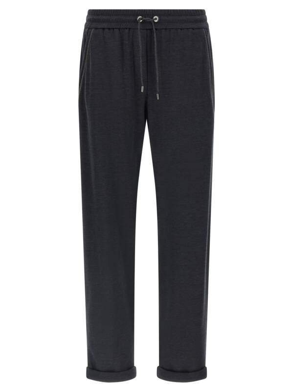 Brunello Cucinelli Shiny Pocket Detail Joggers