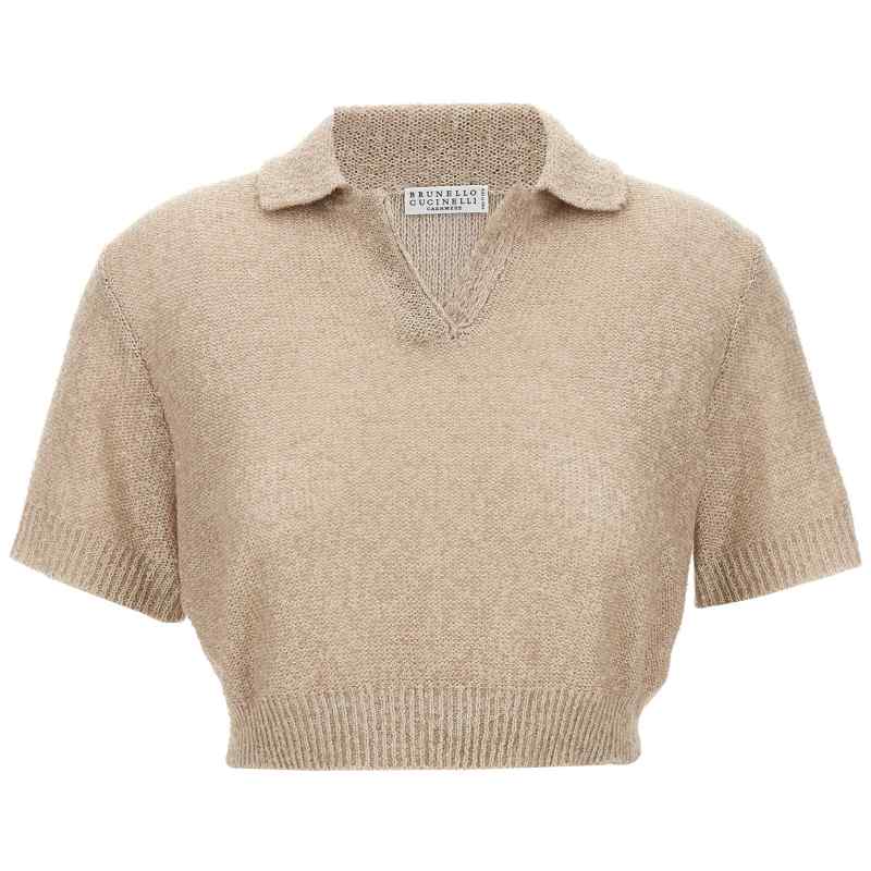 Brunello Cucinelli Sequin Polo Shirt Brunello Cucinelli Sequin Polo Shirt