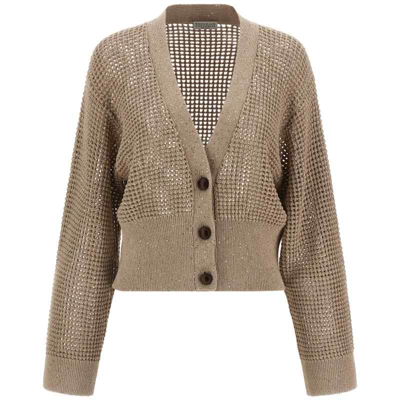 Brunello Cucinelli Cadrigan Sequin Mesh