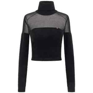 Elisabetta Franchi Brushed Insert Turtleneck Sweater