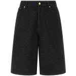 Casablanca Laser Monogram Denim Bermuda Shorts
