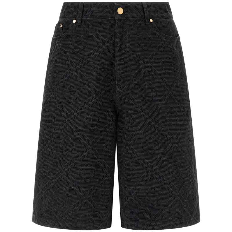 Casablanca Laser Monogram Denim Bermuda Shorts