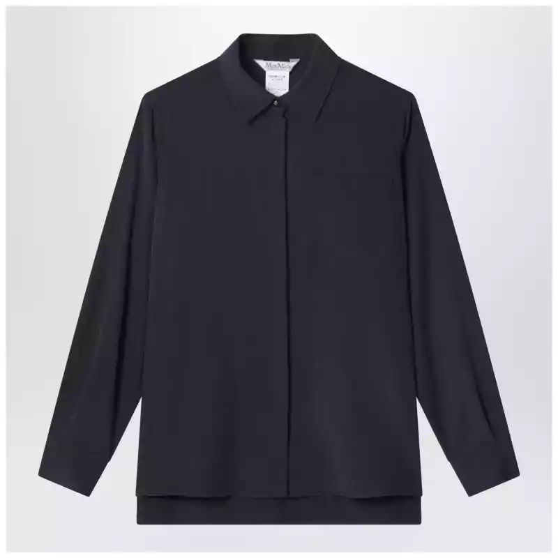 Max Mara Blue silk shirt
