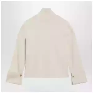 Max Mara Ivory viscose-blend zip-up sweatshirt