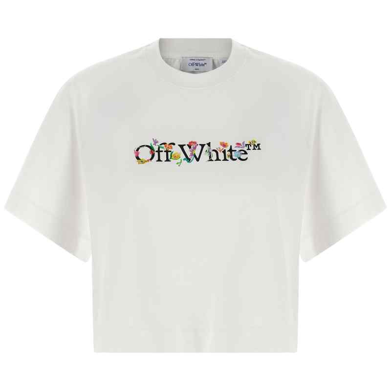 Off White Bookish Glowing Flower T-shirt