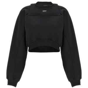 Off White Cropped Sweatshirt