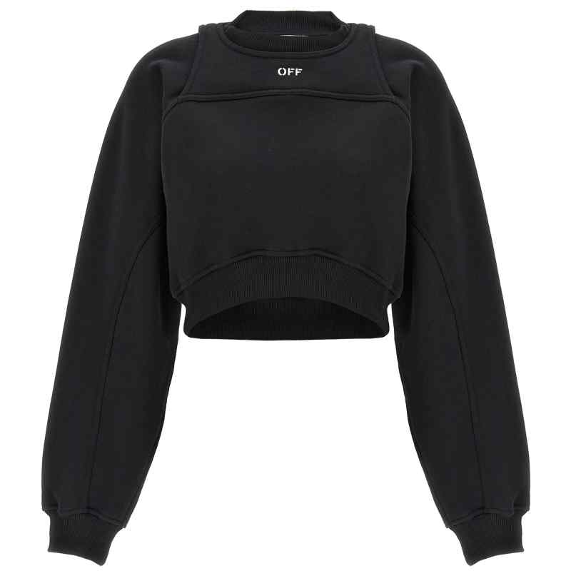 Off White Cropped Sweatshirt