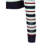 Self Portrait Navy Striped Viscose Knit Cardigan