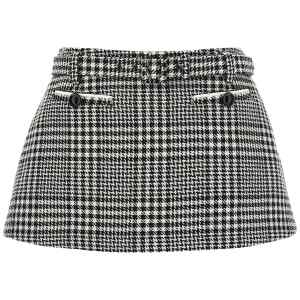 Self-Portrait Bouclé Wool Skort