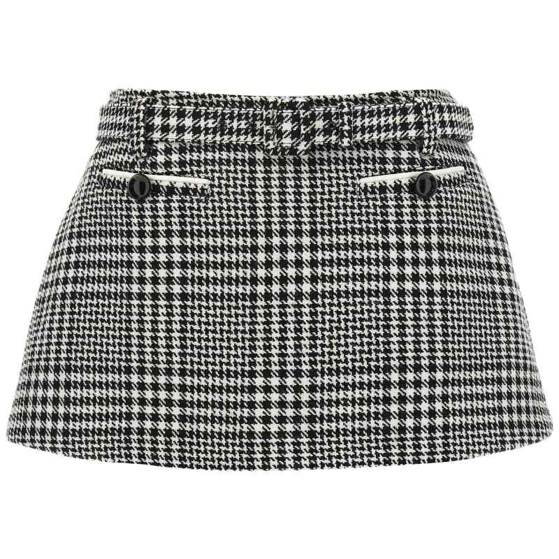Self-Portrait Bouclé Wool Skort