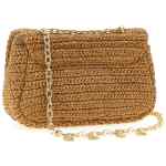 Self Portrait Raffia Bow Charm Shoulder Bag